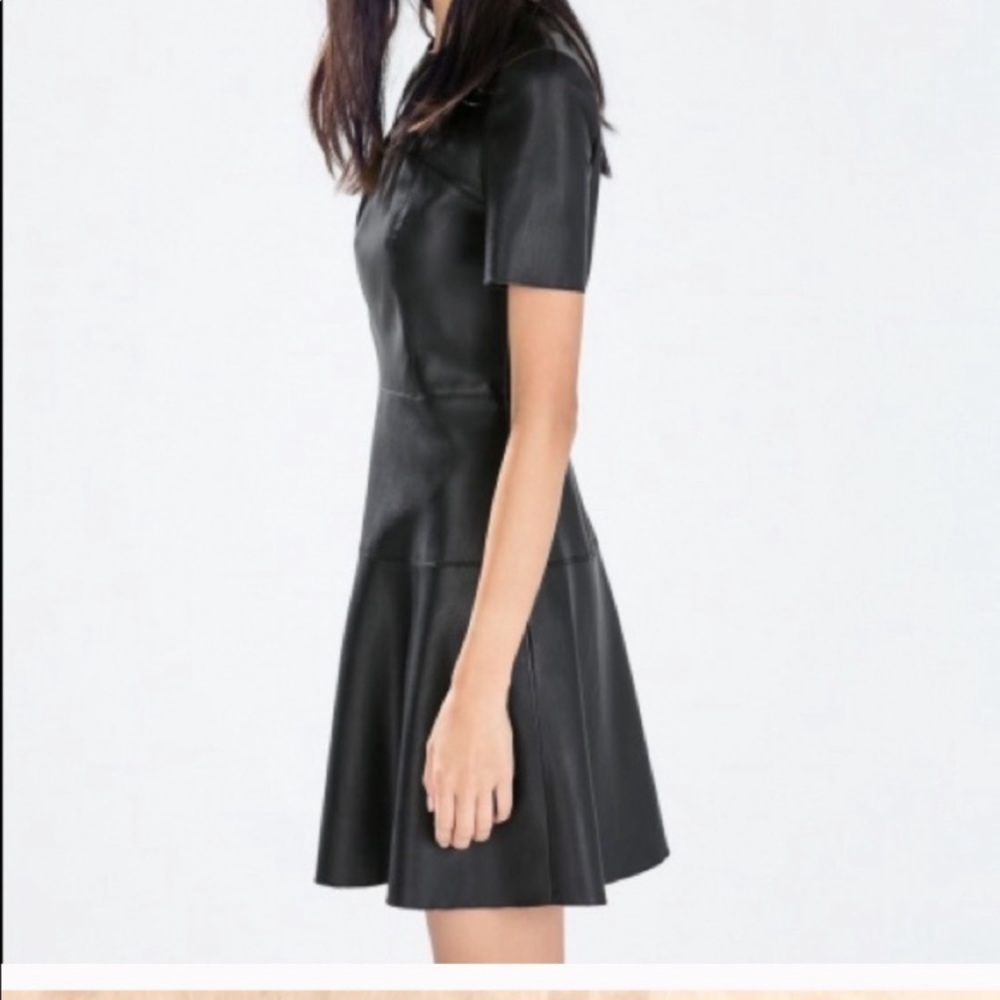 Faux leather dress